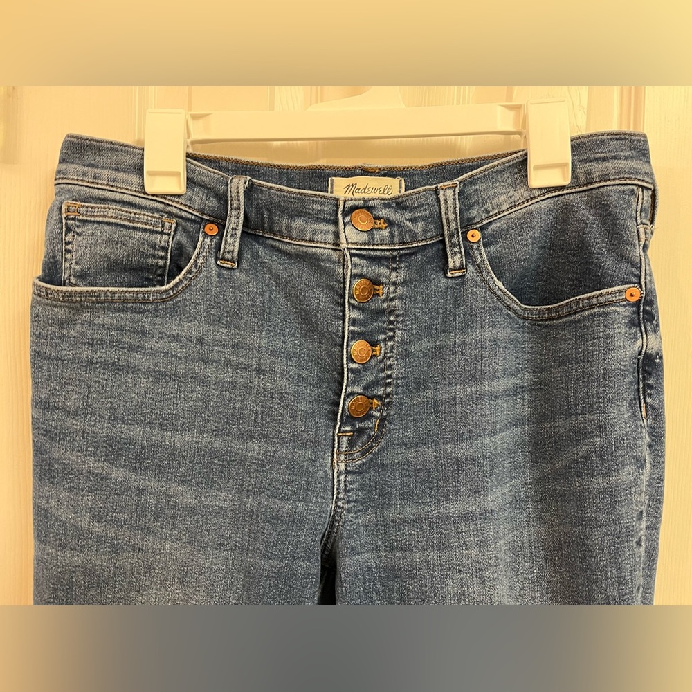 NWOT Madewell 9" Mid-Rise Skinny Crop Jeans: Button-Front TENCEL™ Denim Edition - Picture 4 of 12